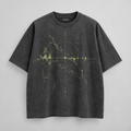Acid Trace Box Tee in graphite with acid green front graphic