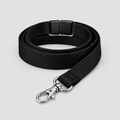 Afterhours Lanyard in black with metal swivel hook, coiled
