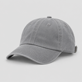 Ash Signal Dad Cap in washed ash grey, three-quarter view