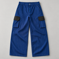 Cobalt Pinstripe Pants