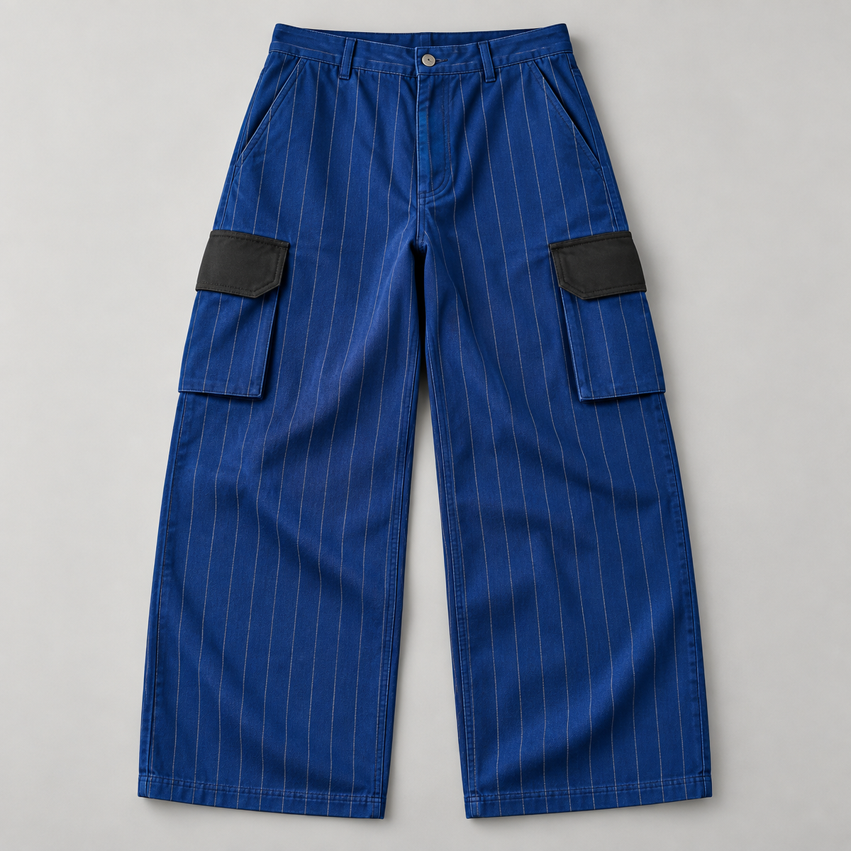 Cobalt Pinstripe Pants
