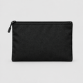 Mercury Zip Pouch in black nylon, front view