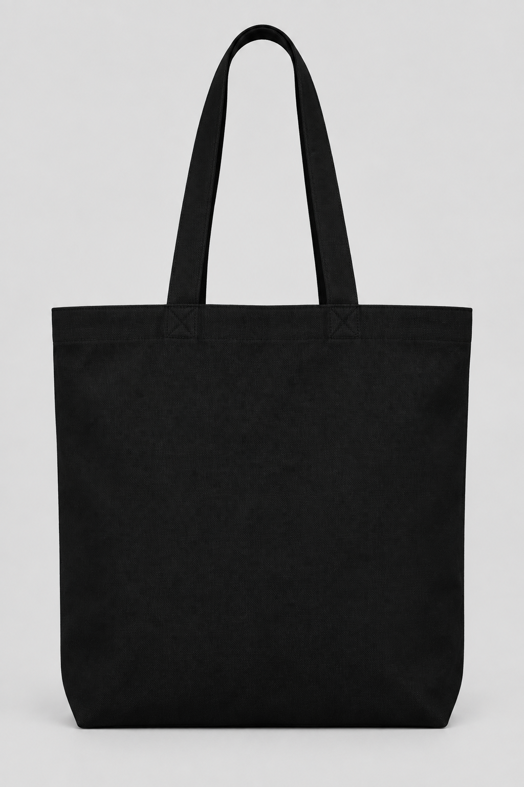 Recoil Canvas Tote in black canvas, front view