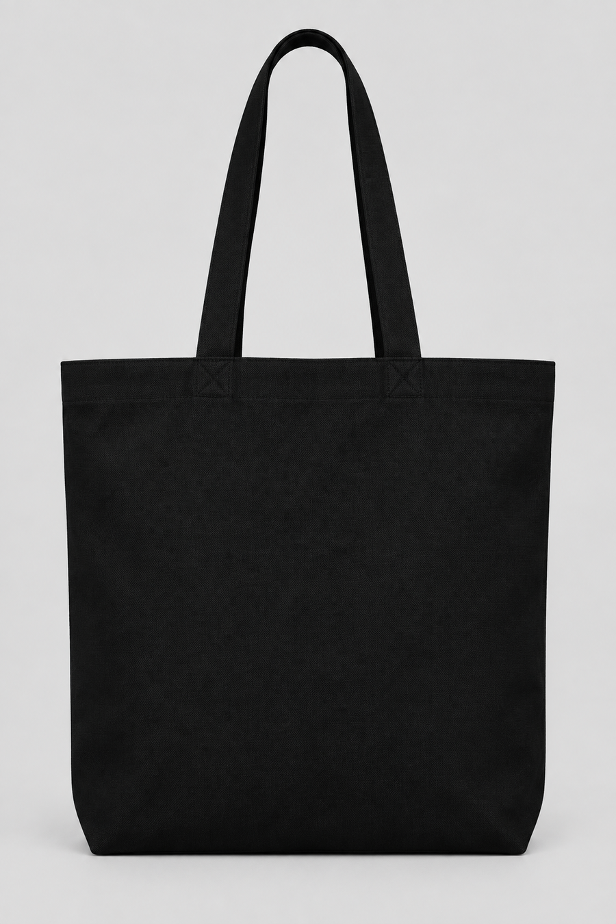 Recoil Canvas Tote in black canvas, front view