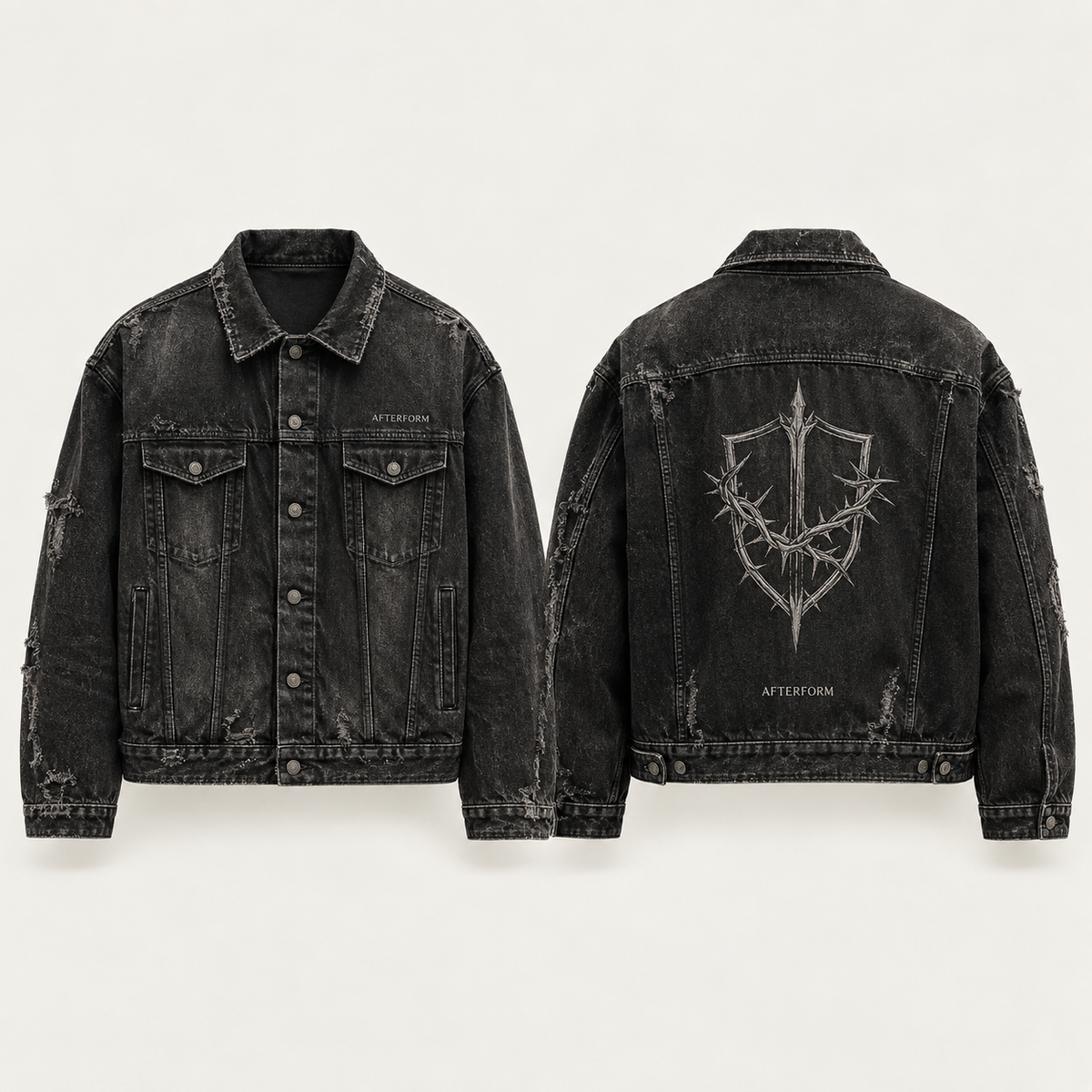 AFTERFORM Relic Denim Jacket, front and back views