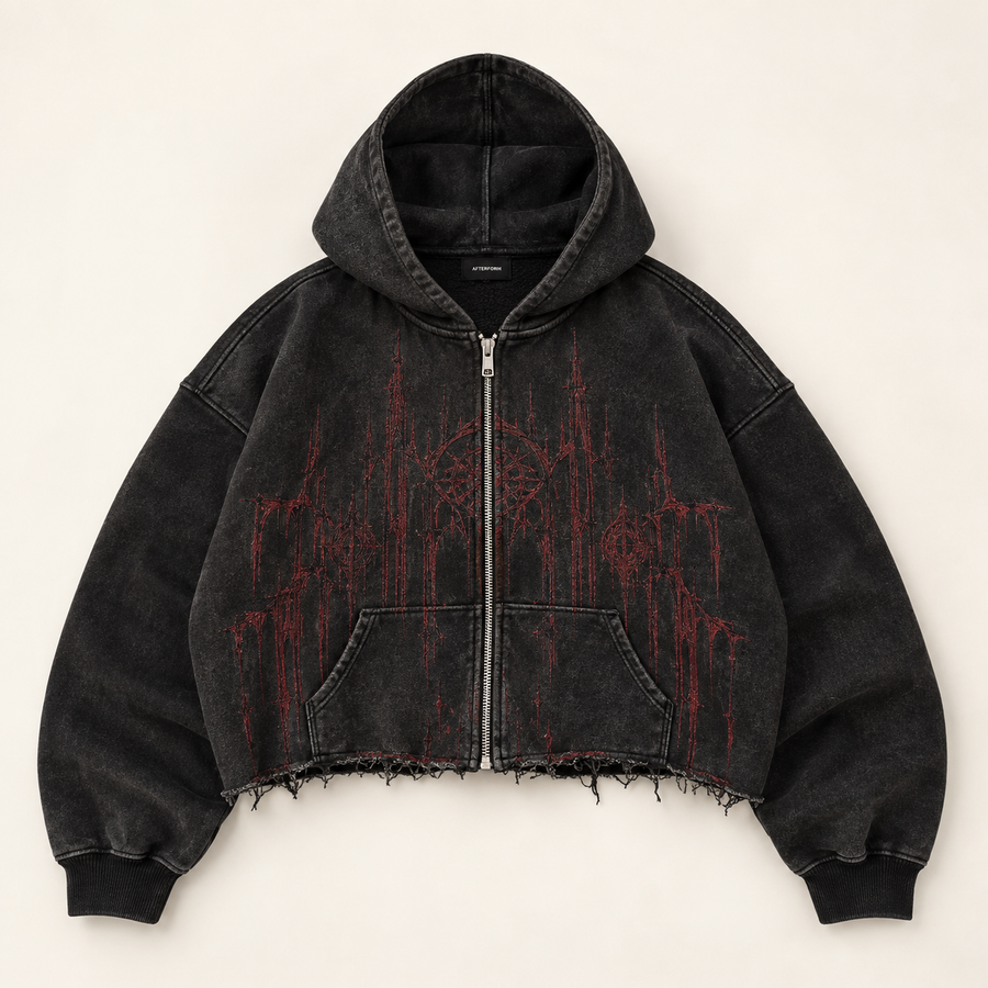 Ruin Hem Zip Hoodie