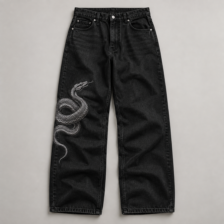 Venom Embroidered Jeans