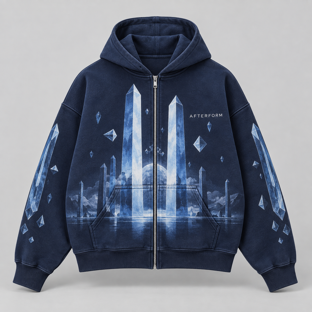 Blue Obelisk Zip Hoodie