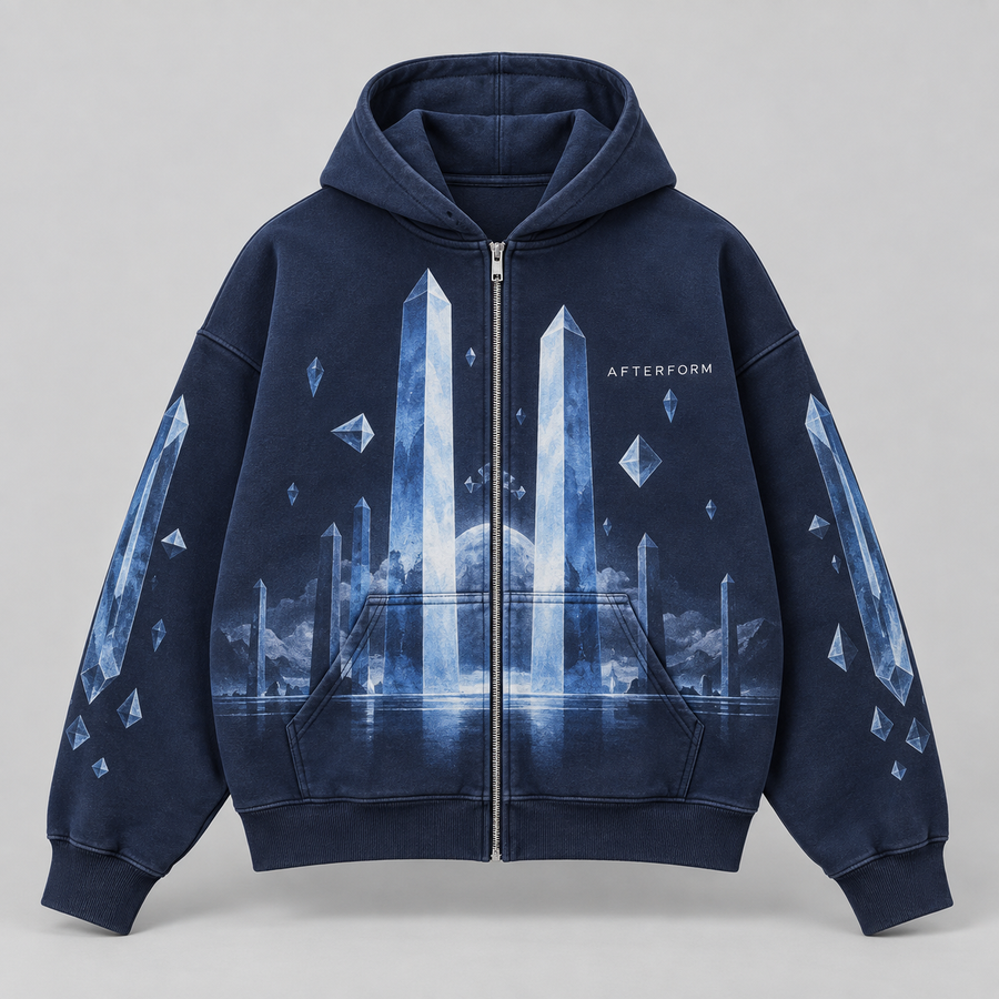 Blue Obelisk Zip Hoodie