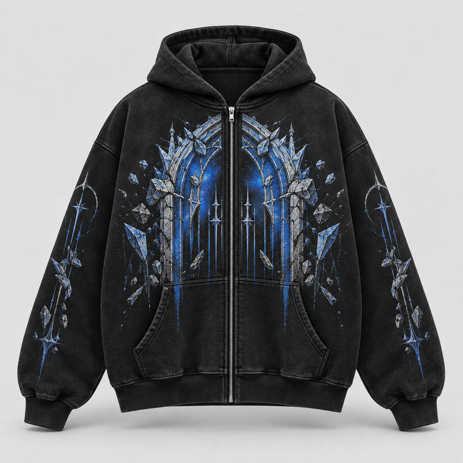 Cobalt Ruin Zip Hoodie