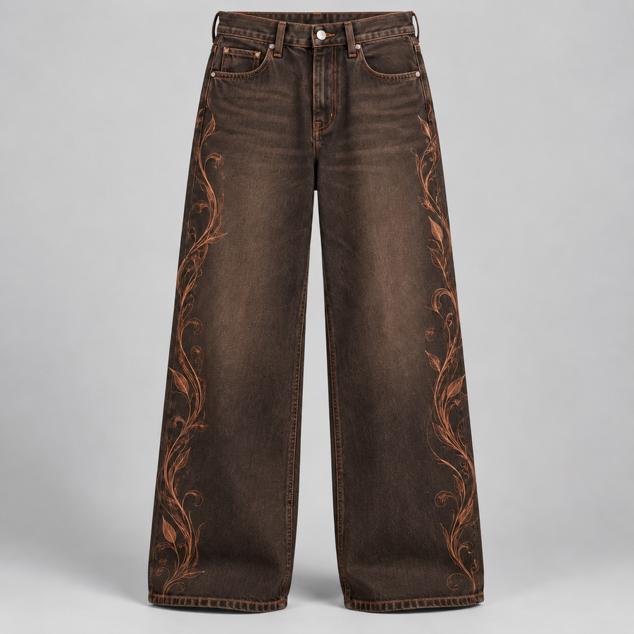 Copper Veil Wide Jeans