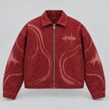 Crimson Echo Panel Jacket