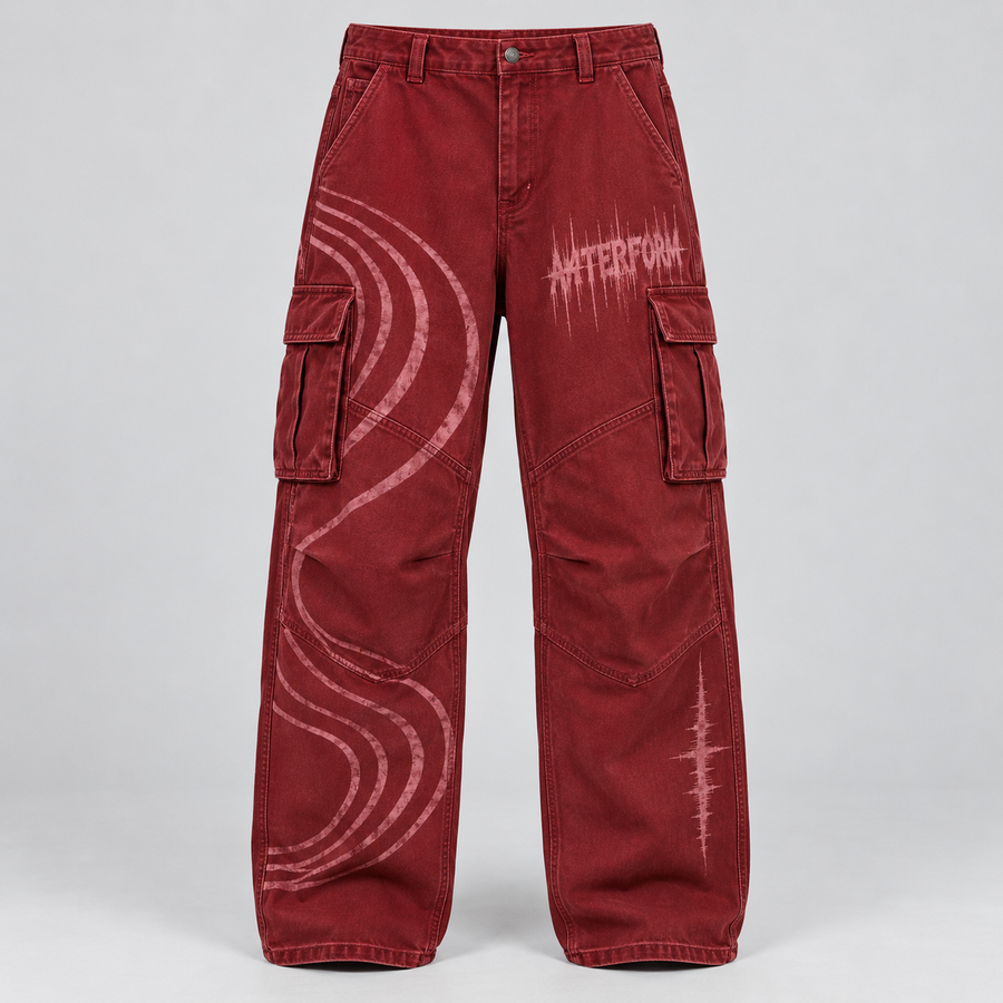 Crimson Echo Utility Pants