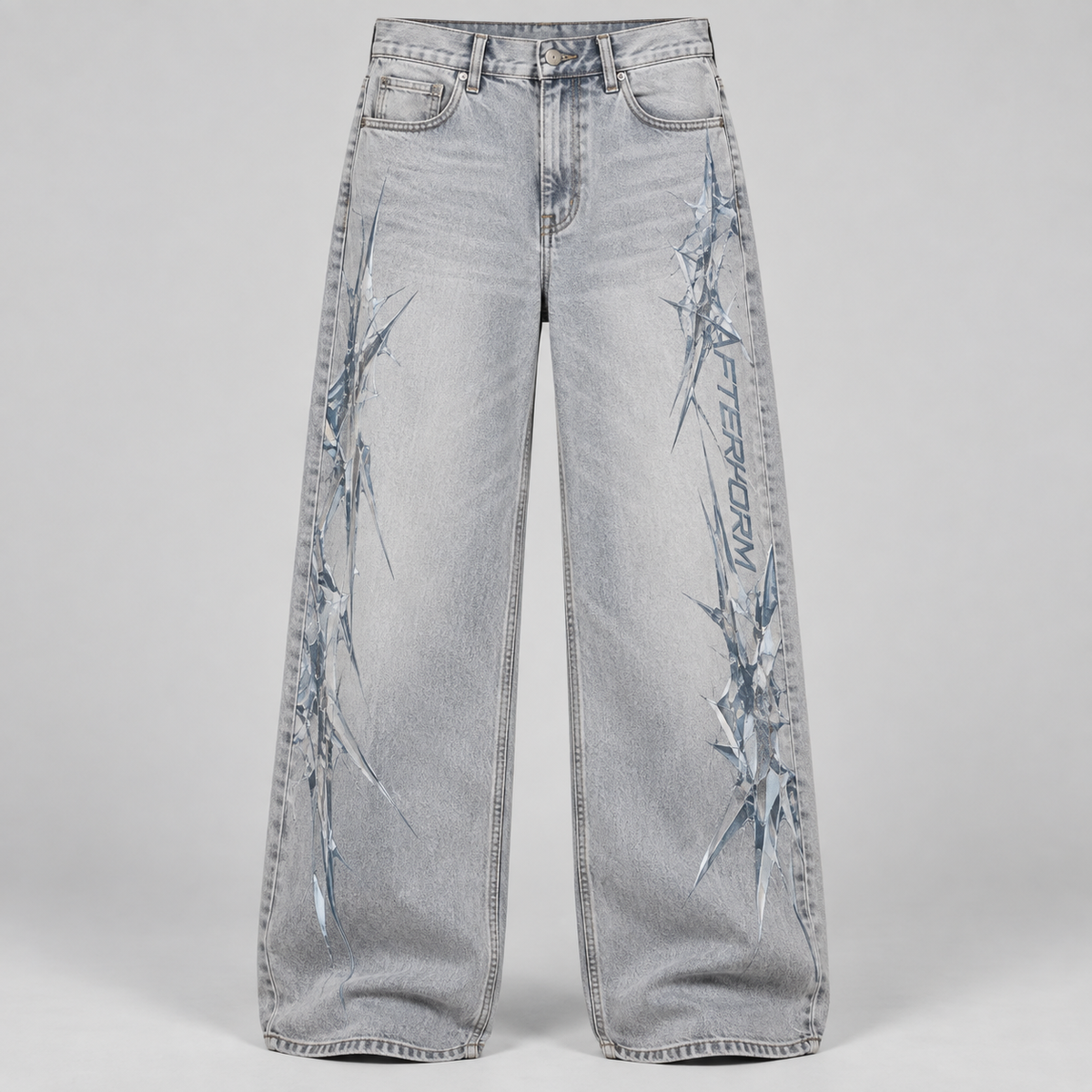 Ice Fracture Wide Jeans