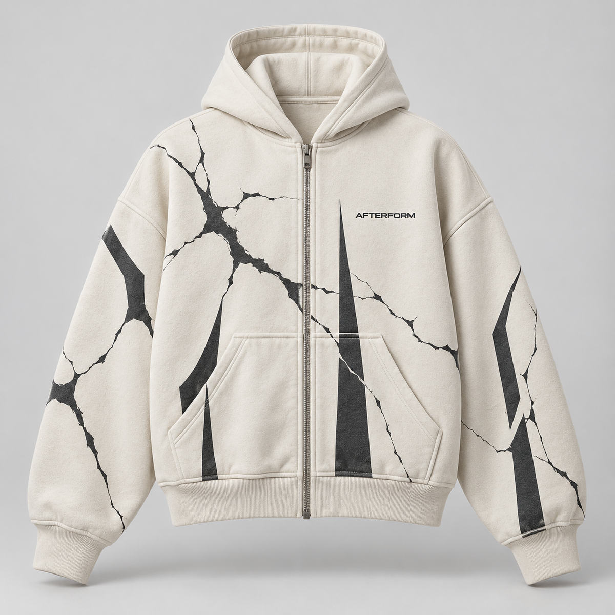 Ivory Rift Zip Hoodie