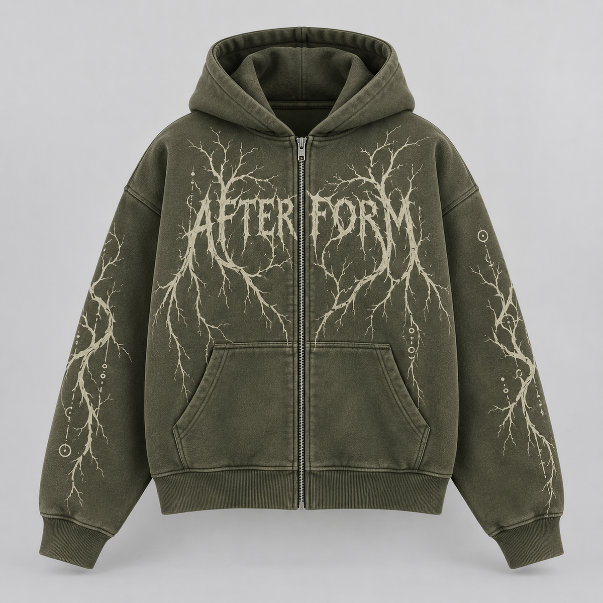 Moss Cipher Zip Hoodie