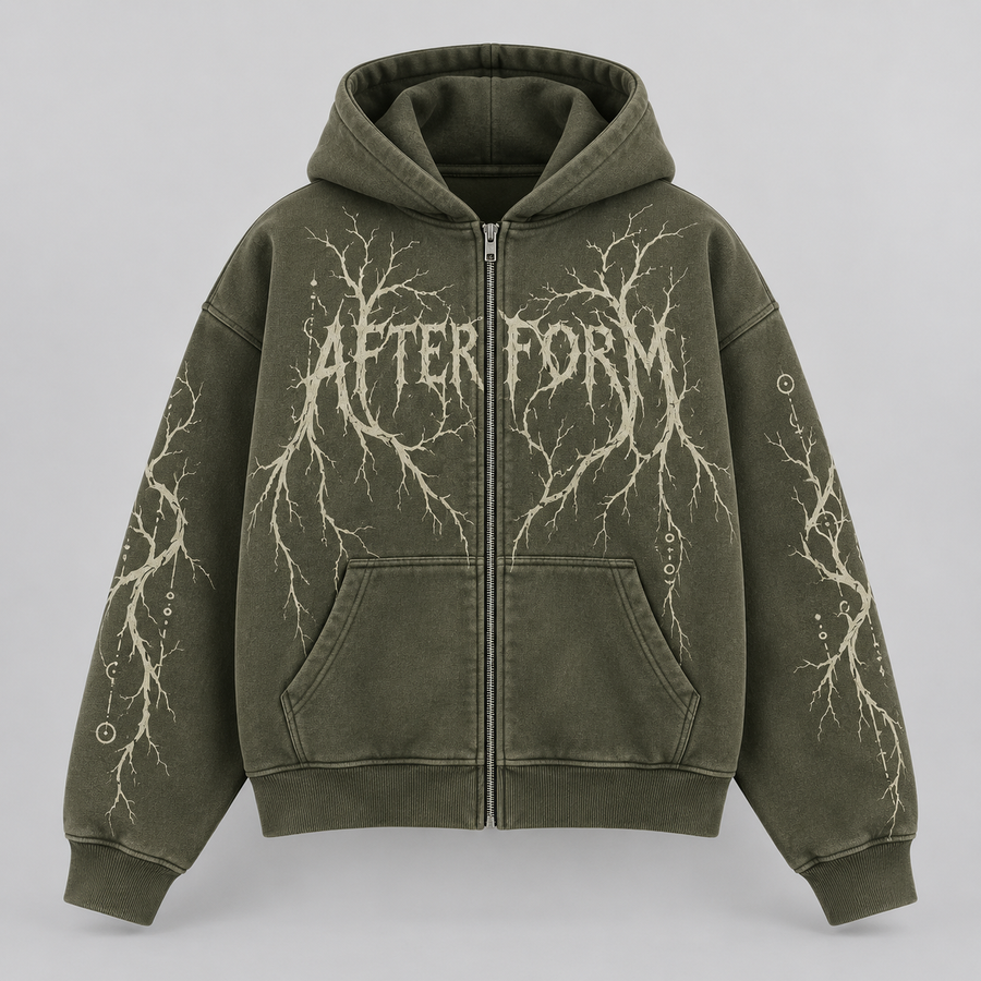 Moss Cipher Zip Hoodie