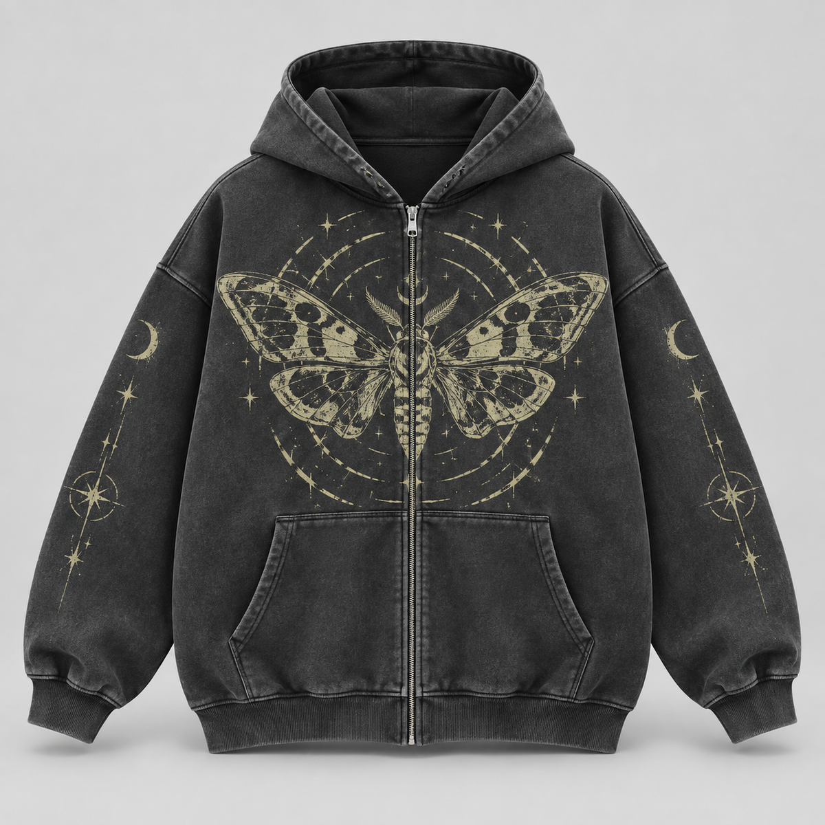 Moth Frequency Zip Hoodie