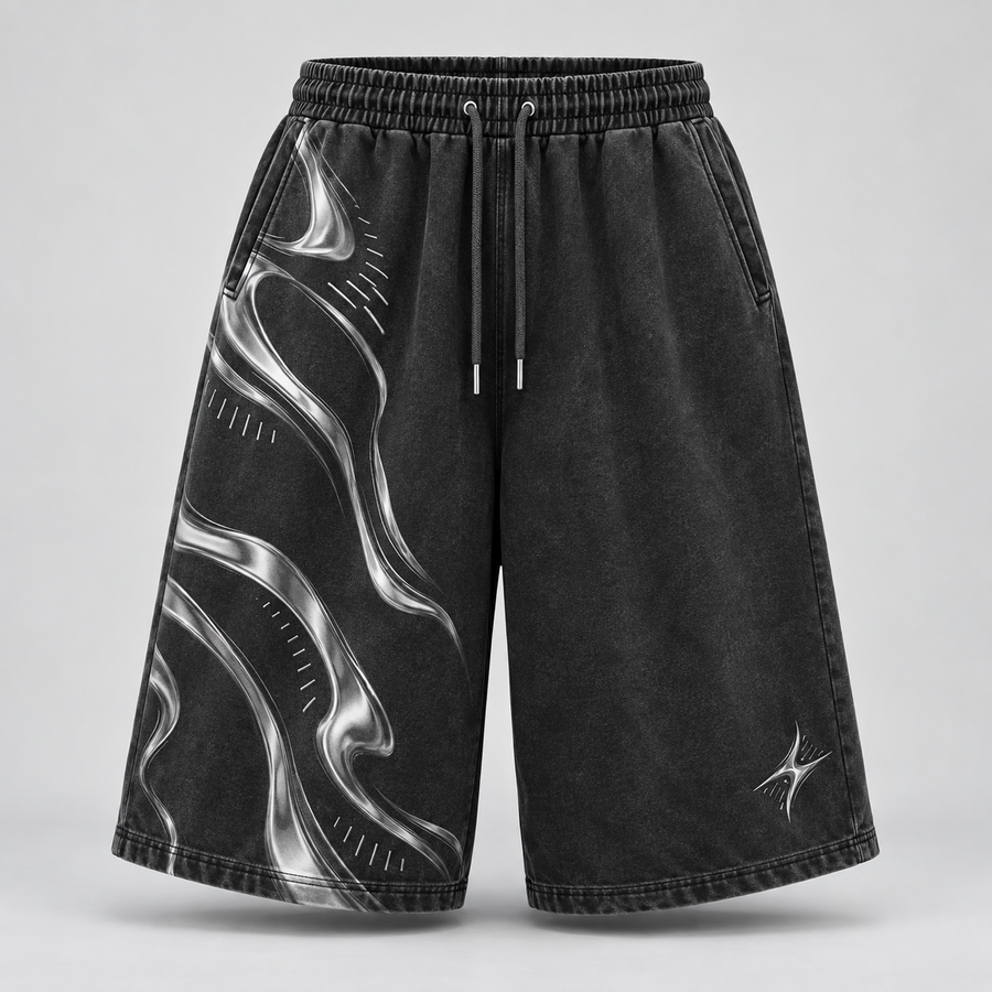 Silver Current Court Shorts