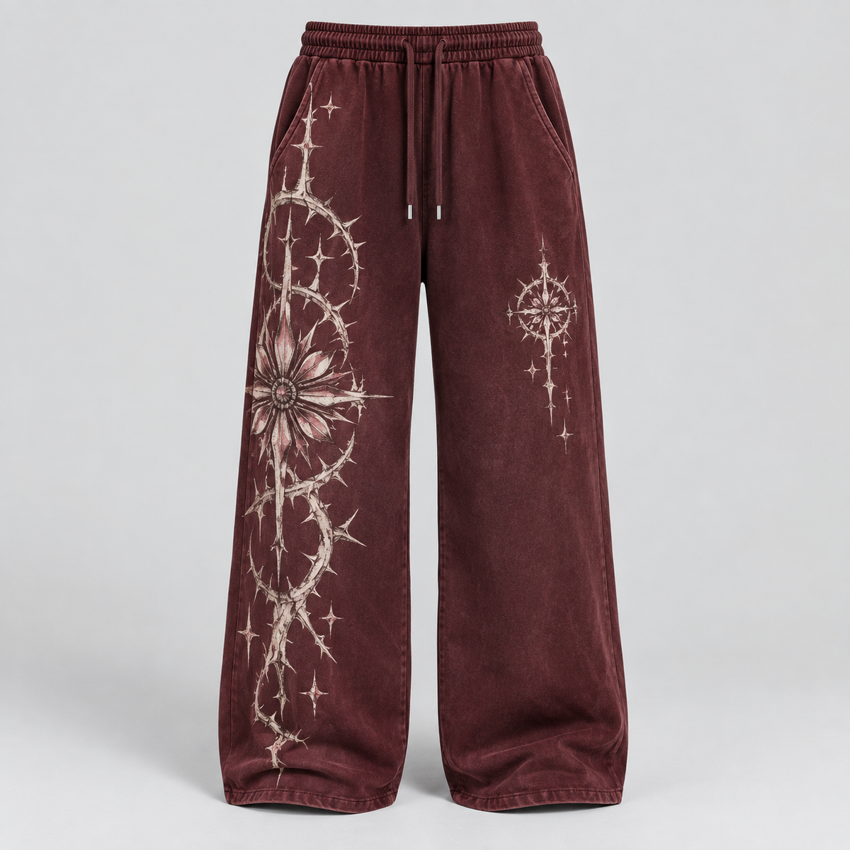 Thorn Rosette Wide Pants