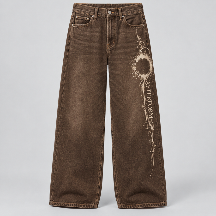 Umber Halo Wide Jeans