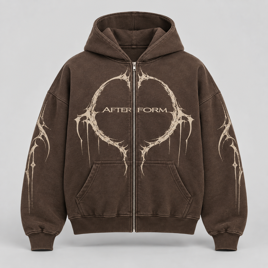 Umber Halo Zip Hoodie