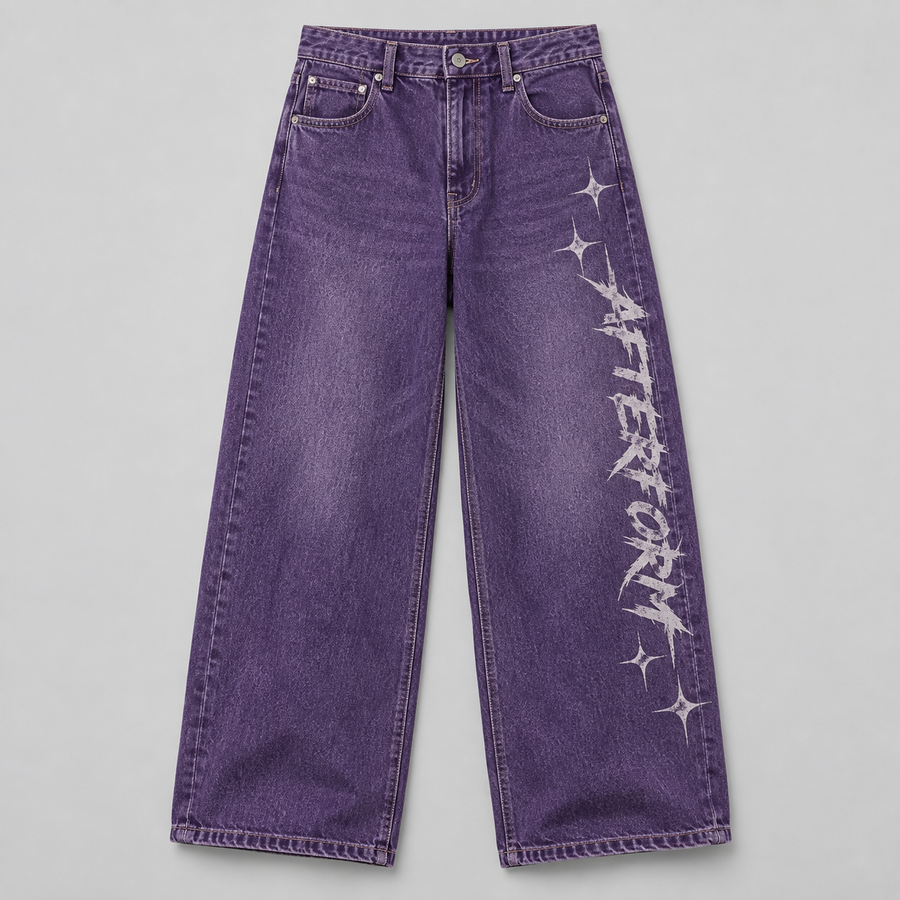 Violet Wreck Wide Jeans