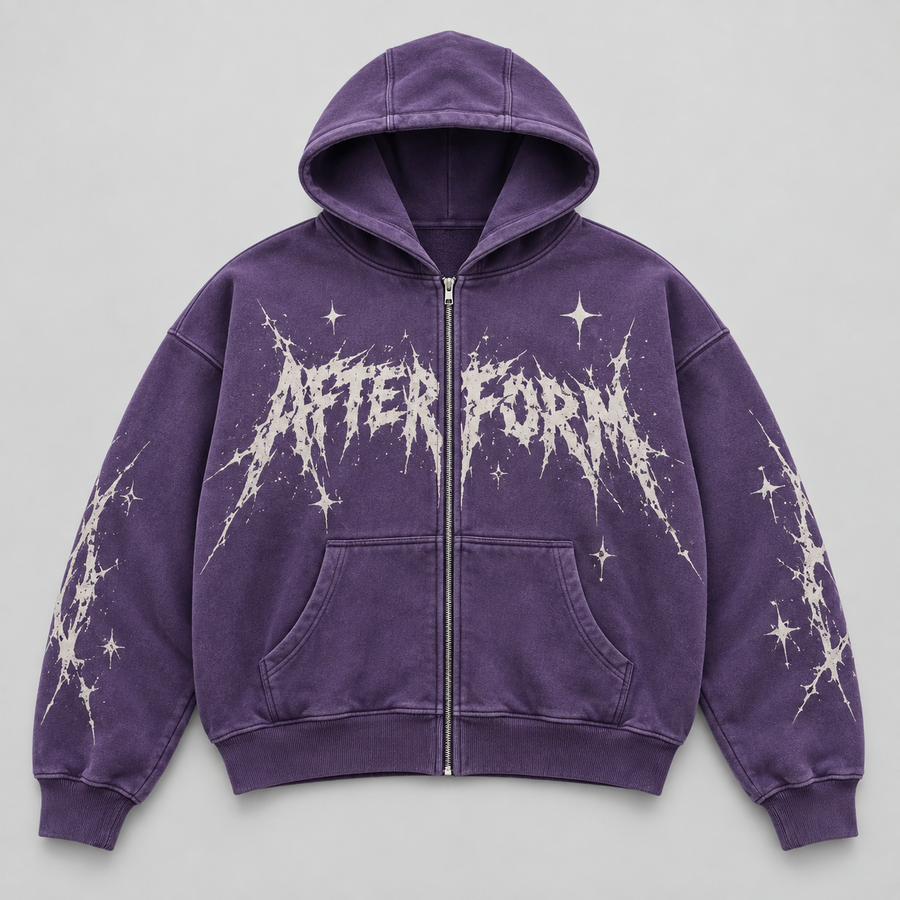 Violet Wreck Zip Hoodie